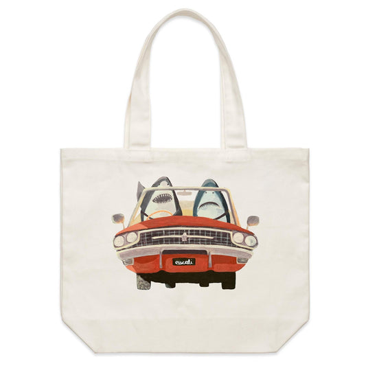 "Great white sharks" Canvas Tote Bag