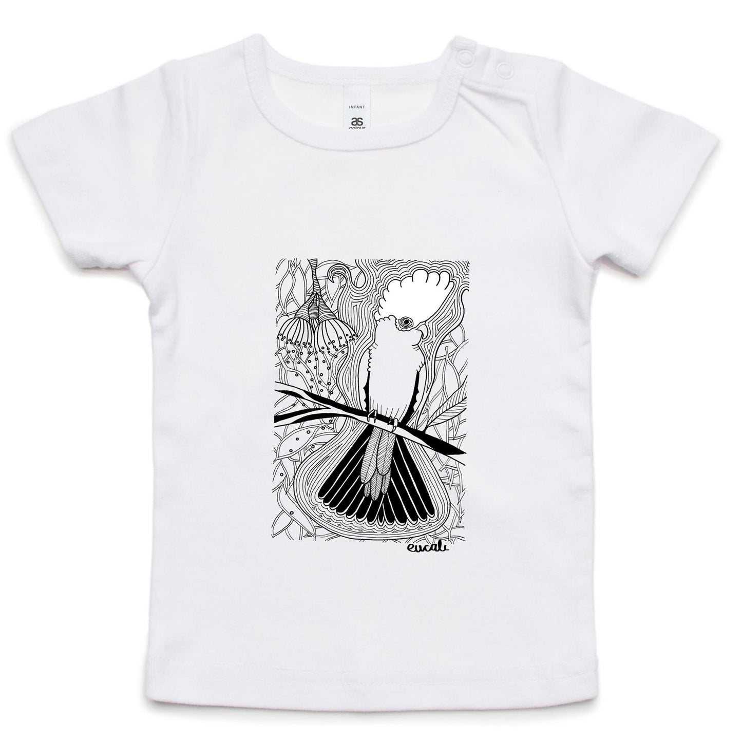 "MONOCHROME Flaming Galah" Infant T-Shirt