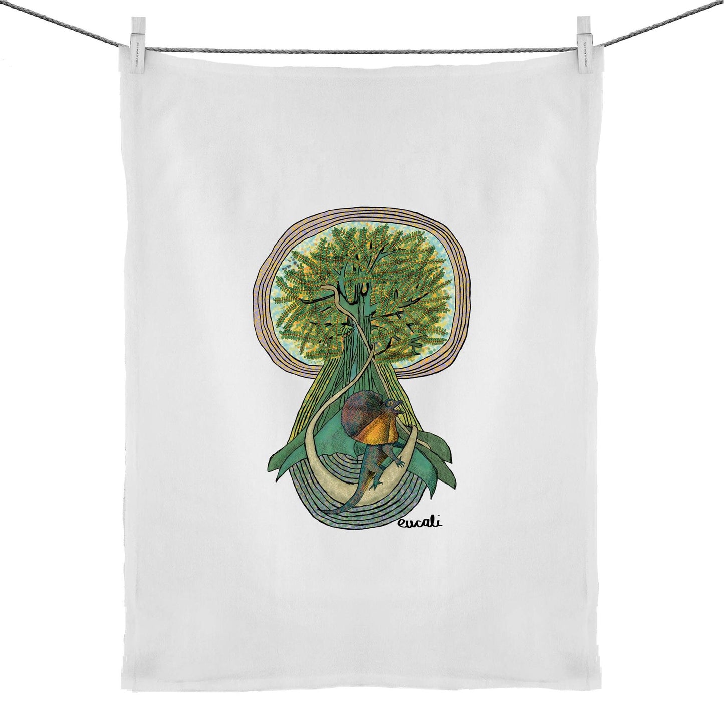 "Chlamydosaurus Kingii" Tea Towel