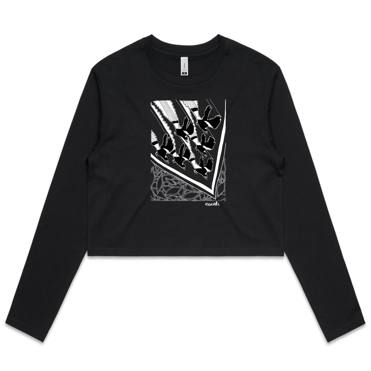 "MONOCHROME Maggie Season" Long Sleeve Crop T-Shirt