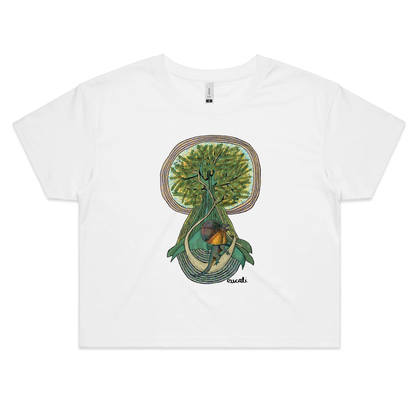 "Chlamydosaurus Kingii" Crop T-Shirt