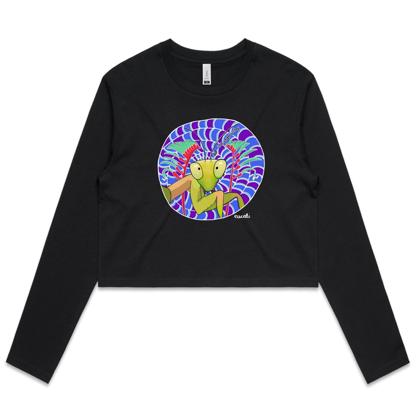 "Eat the Patriarchy" Long Sleeve Crop T-Shirt