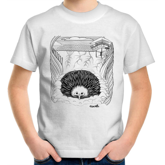 "MONOCHROME Echidna SLC" Kids T-Shirt