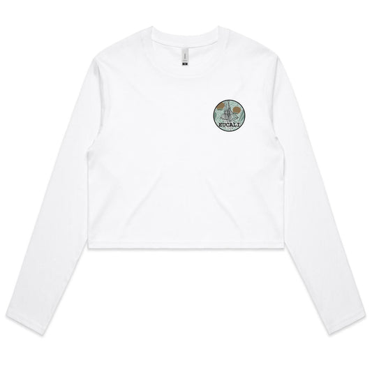 "Eucali, Bushland Paradise" Long Sleeve Crop T-Shirt