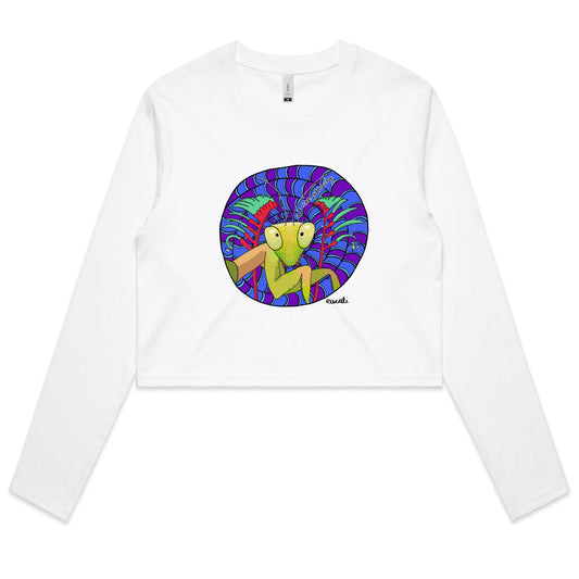 "Eat the Patriarchy" Long Sleeve Crop T-Shirt