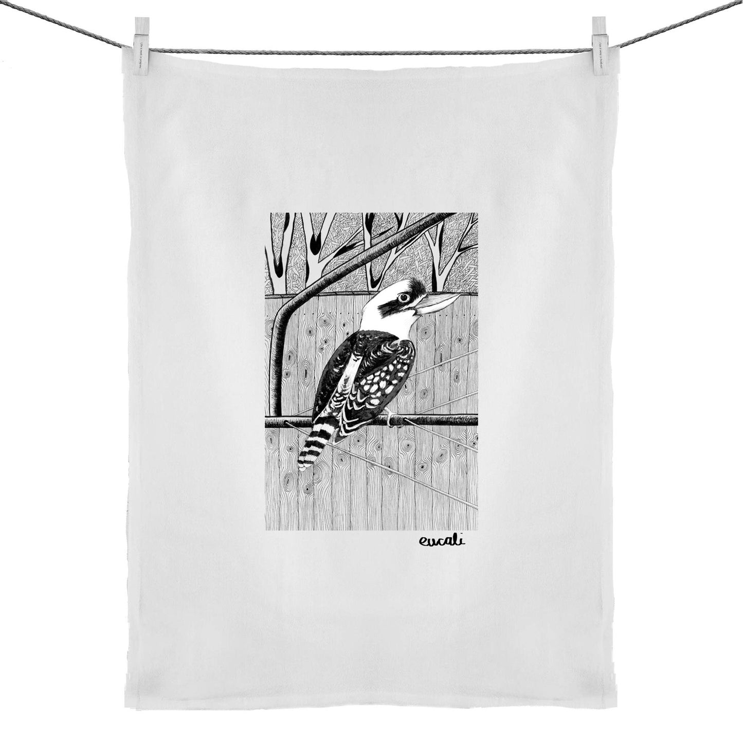 "MONOCHROME King of the Bush" Tea Towel