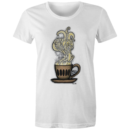 "PRECAFFEINATED Earl grey is my platonic life partner" T-Shirt (women's fit)