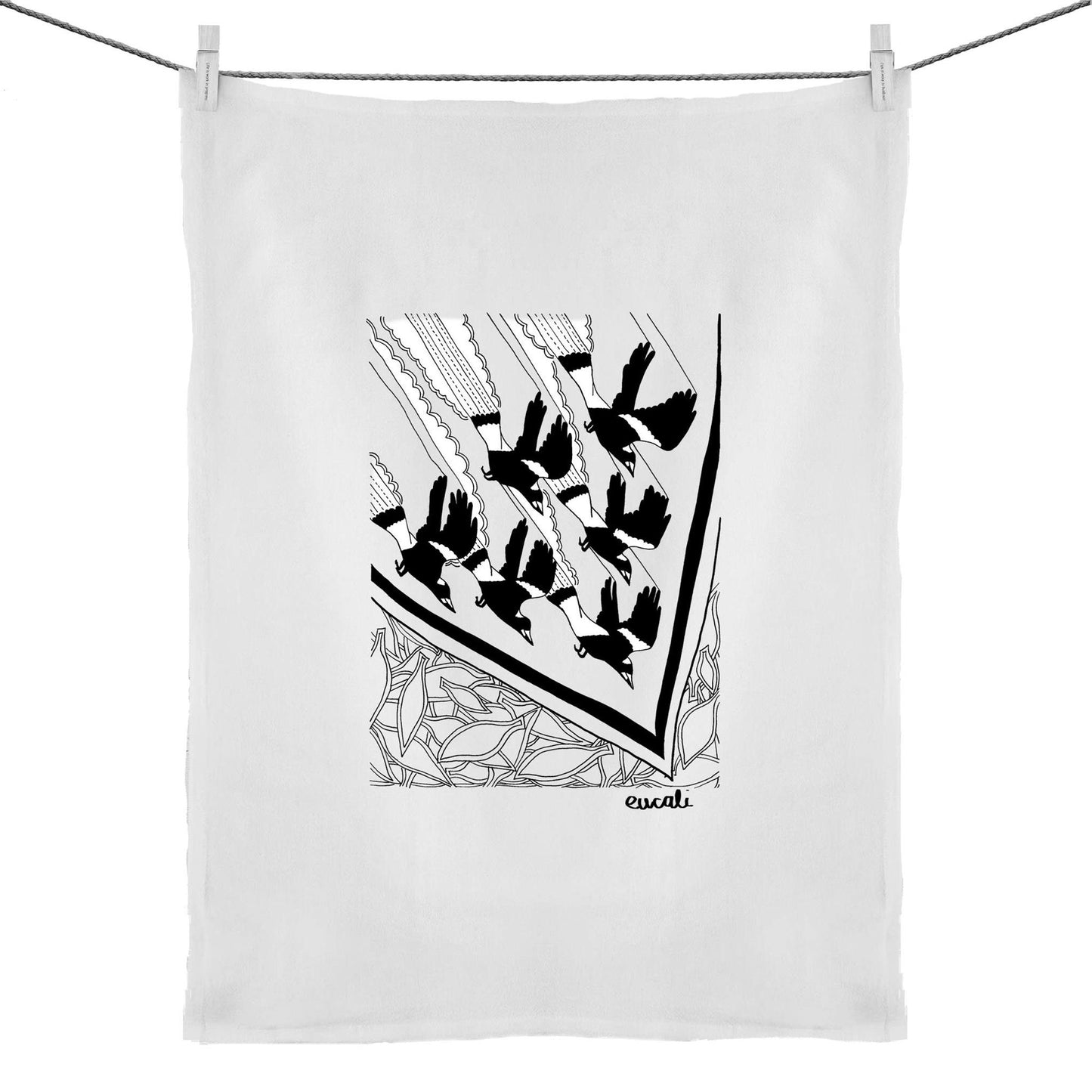 "MONOCHROME Maggie Season" Tea Towel