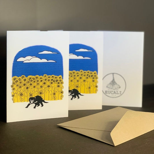 "For Ukraine, with love" Greeting card