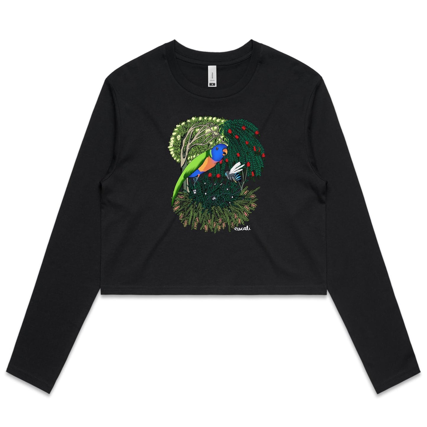 "Pollination" Long Sleeve Crop T-Shirt